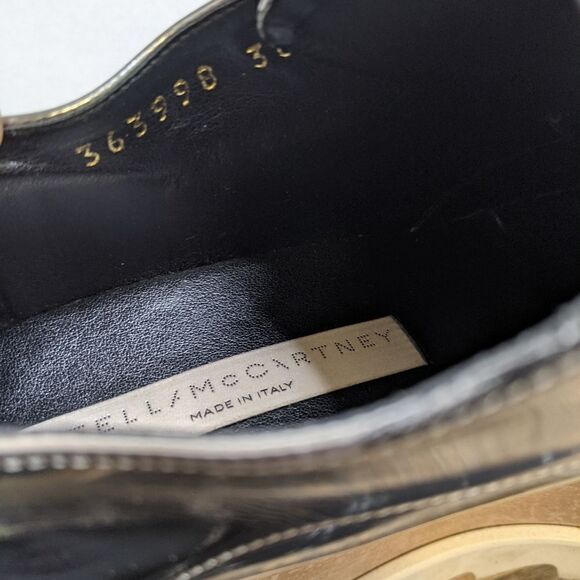 STELLA McCartney Elyse platform star shoes silver white wood - Picture 12 of 12